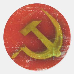 Aufkleber mit schmutziger alter Sowjetunion-Flagge