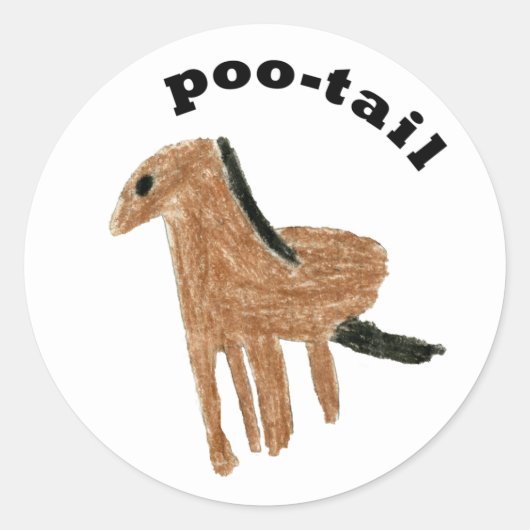 Aufkleber mit Schwanz (Vorderseite)