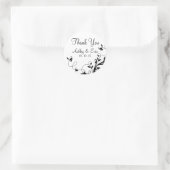 Aufkleber mit Schwarz-weißer Gastgeschenk Hochzeit (Tasche)