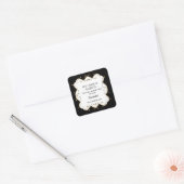 Aufkleber mit schwarz-weißer Kerze / Etikett (Umschlag)