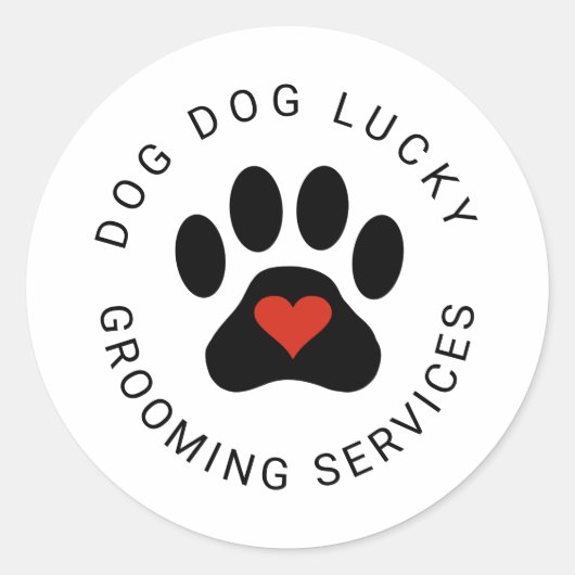 Aufkleber mit schwarzer Pfote (Vorderseite)