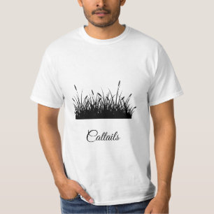 Aufkleber mit schwarzer Silhouette T-Shirt