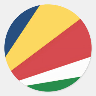 Aufkleber mit Seychelles-Farbdesign