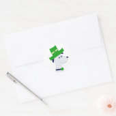 Aufkleber mit St. Patrick's Day-Hund und Kleeblatt (Umschlag)