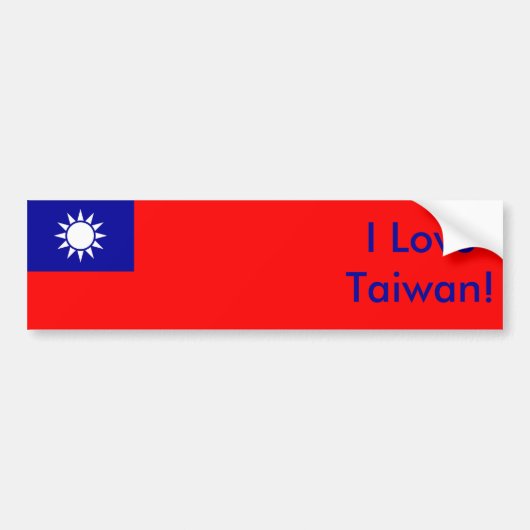 Aufkleber mit taiwanischer Flagge Autoaufkleber (Vorne)