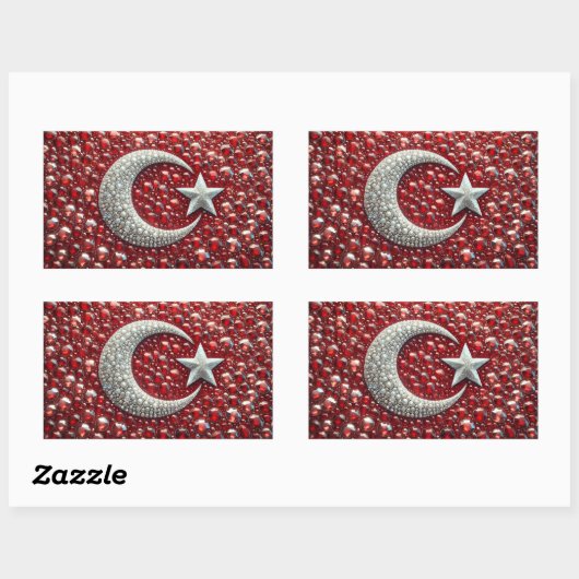 Aufkleber mit Türkischen Farben (Blatt)