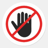 Aufkleber mit verbotenen Zeichen nicht Touch (Vorderseite)