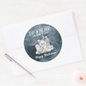 Aufkleber mit weißem Halloween-Party (Umschlag)