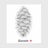 Aufkleber mit weißem Spruce (Blatt)