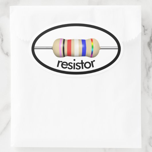 Aufkleber mit Widerstand (Tasche)