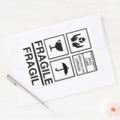 Aufkleber mit zerbrechlicher Warnung (Umschlag)