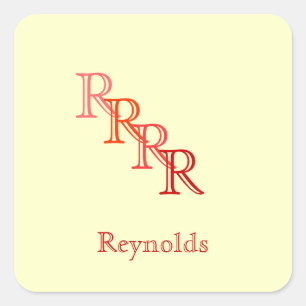 Aufkleber - Monogramm mit Name 2