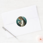 Aufkleber: Mystische Rose Runder Aufkleber (Umschlag)