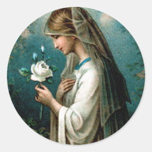 Aufkleber: Mystische Rose Runder Aufkleber