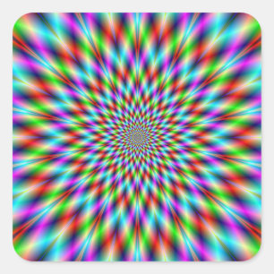 Aufkleber Neon Star Exploding