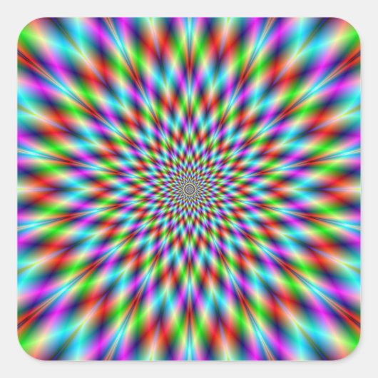 Aufkleber Neon Star Exploding (Vorderseite)