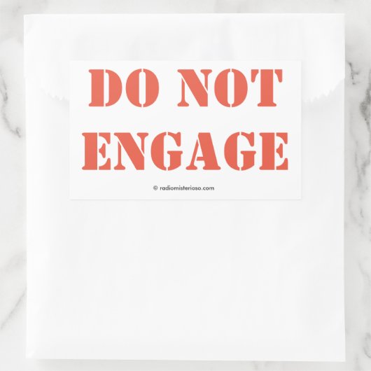 Aufkleber nicht einstecken (Tasche)