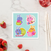 Aufkleber niedlich für Kinder Serviette (Beispiel)