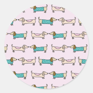 Aufkleber - Niedliche Dackeln