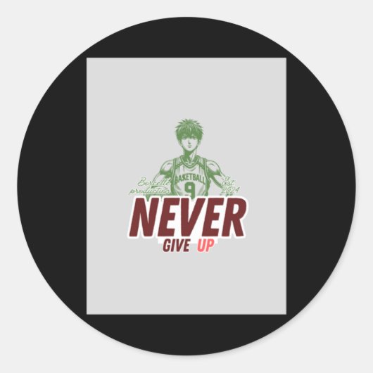 Aufkleber niemals aufgeben (Vorderseite)