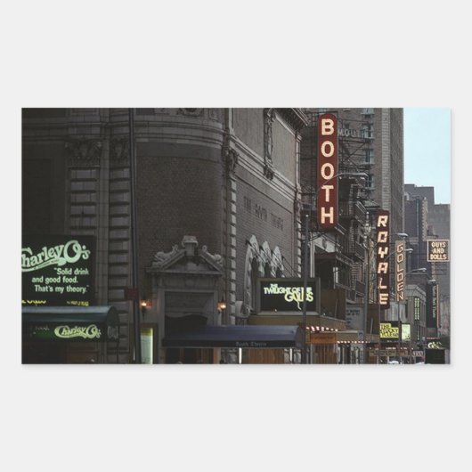 Aufkleber NYC Vintag Theaterbezirk am Broadway (Vorderseite)