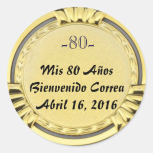 aufkleber oder der vergoldet Medaille Geburtstag