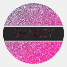 Aufkleber oder Umschlag Aufkleber für rosa Glitzer