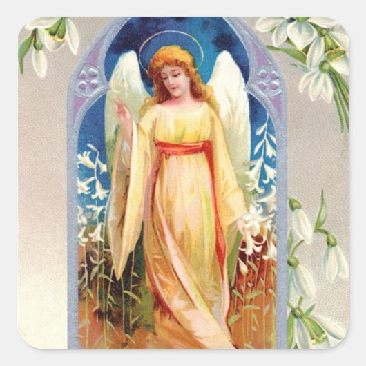 Aufkleber: Ostersegnung Quadratischer Aufkleber (Vorderseite)