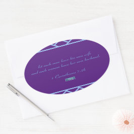 Aufkleber Oval (Lila Dreiecke) RFO©️ 2024