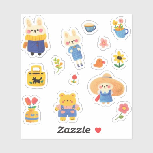 Aufkleber Pack für Waldliebhaber (Blatt)