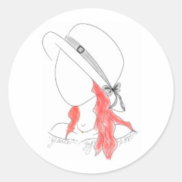 Aufkleber "Peace Joy Liebe", handgezeichnet