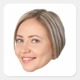 Aufkleber, Personalisierte Aufkleber, Gesichtspres Quadratischer Aufkleber