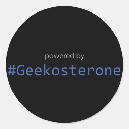 Aufkleber - Powered by #Geekosteron (Vorderseite)