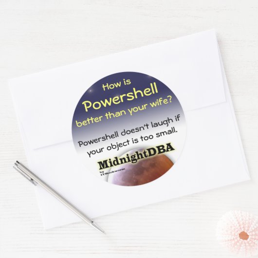 Aufkleber "Powershell lacht nicht" (Umschlag)