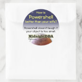 Aufkleber "Powershell lacht nicht" (Tasche)