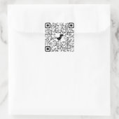 Aufkleber QR CODE bis Rickroll (Tasche)