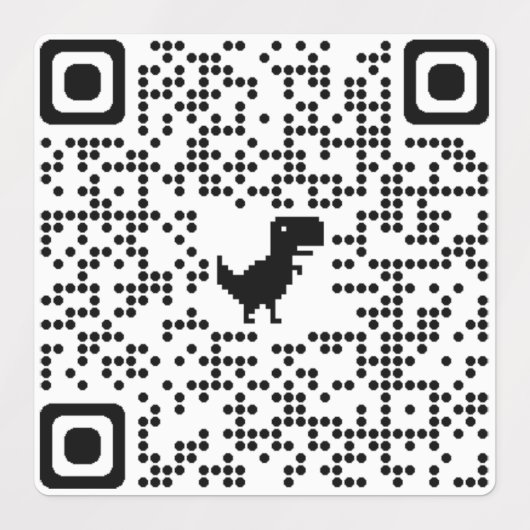 Aufkleber QR CODE bis Rickroll (Design 2)