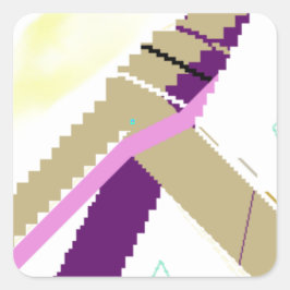 Aufkleber! Quadratischer Aufkleber