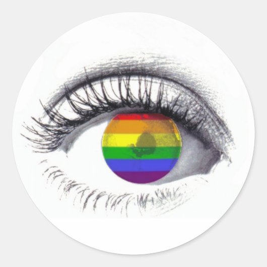 Aufkleber Rainbow Eye (Vorderseite)