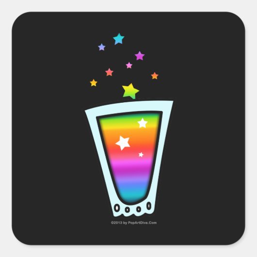 AUFkleber - REGENBOGEN SHOTGLAS (Vorderseite)