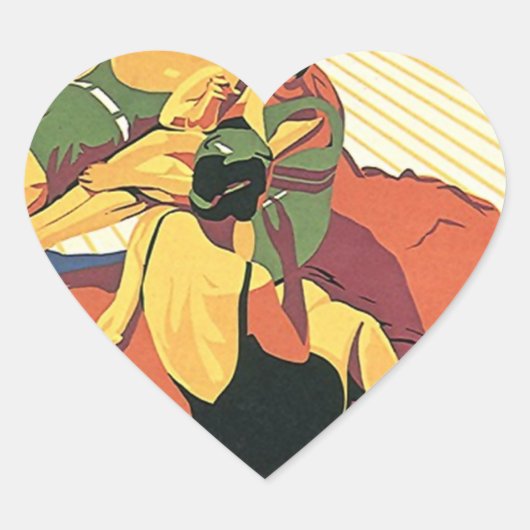 Aufkleber Retro Beach Vacations auf dem Steg (Vorderseite)