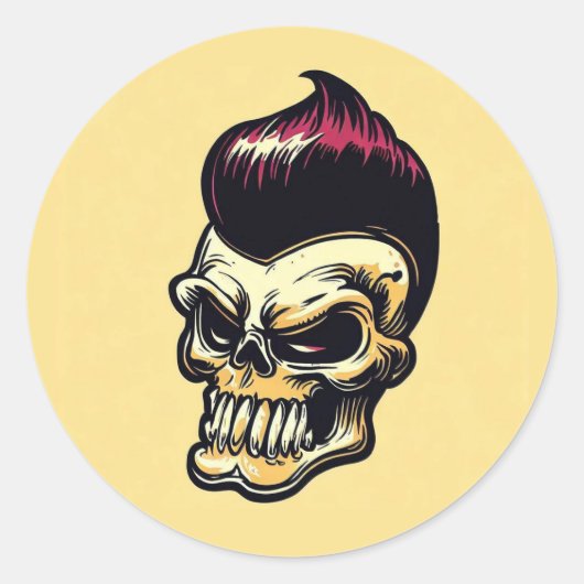 Aufkleber "ROCKABILLY SKULL" (Vorderseite)