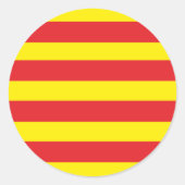 Aufkleber Rond Drapeau Catalan "Serenya" (Vorderseite)
