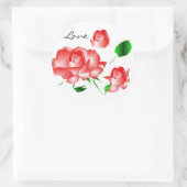 Aufkleber "Rosa Rote Rose I Liebe" (Tasche)