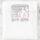 Aufkleber - Rosa und Grau-Wintry-Szene (Tasche)