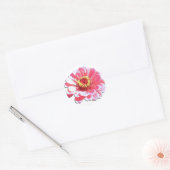 Aufkleber - Rosa Zinnia (Umschlag)