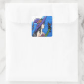 Aufkleber "Rotzunge und ihre Fledermäuse" (Tasche)