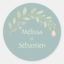 Aufkleber Rückantwortkarte Hochzeit, Blumengeschen