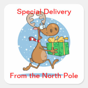 Aufkleber - Rüde mit Geschenk