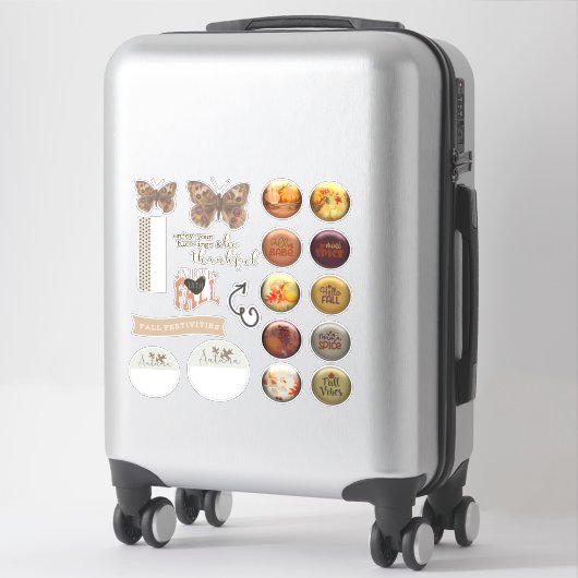 Aufkleber | Saisonaler Scrapbook Stickers Herbst (Koffer)